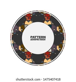  Abstract geometric background. Graphic illustration Circle ornament. Round frame, rosette. Native american (indian) round pattern, vector.
