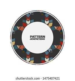  Abstract geometric background. Graphic illustration Circle ornament. Round frame, rosette. Native american (indian) round pattern, vector.