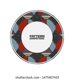  Abstract geometric background. Graphic illustration Circle ornament. Round frame, rosette. Native american (indian) round pattern, vector.