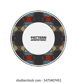  Abstract geometric background. Graphic illustration Circle ornament. Round frame, rosette. Native american (indian) round pattern, vector.