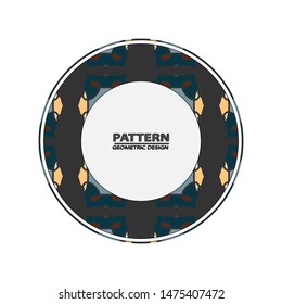  Abstract geometric background. Graphic illustration Circle ornament. Round frame, rosette. Native american (indian) round pattern, vector.