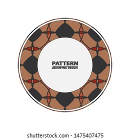  Abstract geometric background. Graphic illustration Circle ornament. Round frame, rosette. Native american (indian) round pattern, vector.