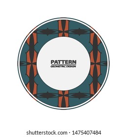  Abstract geometric background. Graphic illustration Circle ornament. Round frame, rosette. Native american (indian) round pattern, vector.