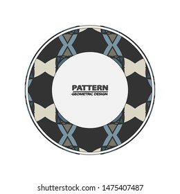  Abstract geometric background. Graphic illustration Circle ornament. Round frame, rosette. Native american (indian) round pattern, vector.