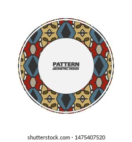  Abstract geometric background. Graphic illustration Circle ornament. Round frame, rosette. Native american (indian) round pattern, vector.