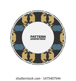  Abstract geometric background. Graphic illustration Circle ornament. Round frame, rosette. Native american (indian) round pattern, vector.