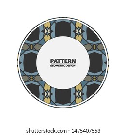  Abstract geometric background. Graphic illustration Circle ornament. Round frame, rosette. Native american (indian) round pattern, vector.