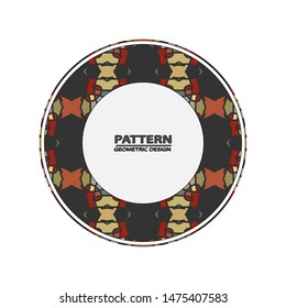  Abstract geometric background. Graphic illustration Circle ornament. Round frame, rosette. Native american (indian) round pattern, vector.