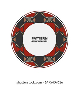  Abstract geometric background. Graphic illustration Circle ornament. Round frame, rosette. Native american (indian) round pattern, vector.