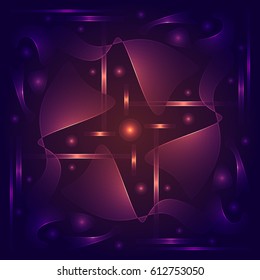 Abstract geometric background with graphic visualization of data, physics, space Futuristic structure of information , neuron, brain links. Good idea for web business presentation. Vector illustration