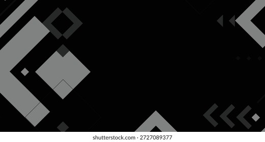 Abstrakter geometrischer Hintergrund mit grauen Quadraten und diagonalen Linien für modernes Design und technisches Branding