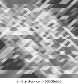 Abstract geometric background. Grayscale geometric shapes. Futuristic polygon pattern. For use as a webpage background, banner, poster. Vector. Made using clipping mask