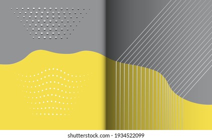 Fondo geométrico abstracto. Color amarillo-gris.