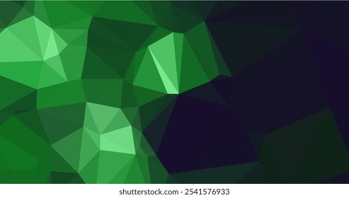 Abstrakter geometrischer Hintergrund von grünen und blauen Dreiecken.