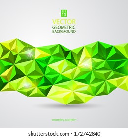 Abstract geometric background in green colors combination. Vector Illustration.