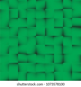 Abstract geometric background with green squares