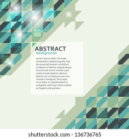 Abstract geometric background in green tones