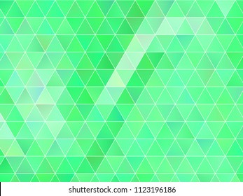 Abstract geometric background with green triangles. Polygon pattern, Vector illustration