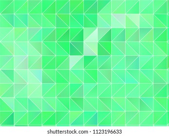 Abstract geometric background with green triangles. Polygon pattern, Vector illustration