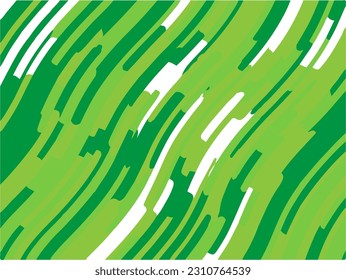 Abstract geometric background with green wavy irregular lines. Vector illustration