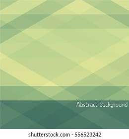 Abstract geometric background with green and yellow stripes. Simple vector graphic pattern.