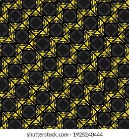 Abstrakter geometrischer Hintergrund mit grauen und gelben Quadraten und Pfeilen