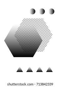 Abstract geometric background. Halftone and gradient texture.