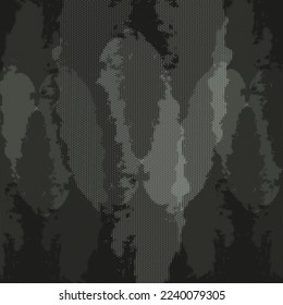 Abstract geometric background, halftone transparent white dots on dark background, design element