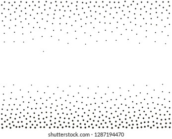 Abstract geometric background. Halftone vector background. Monochrome gradient pattern. Pop Art random dots black white texture. Design for presentation banner, flyer, report, business cards, stickers