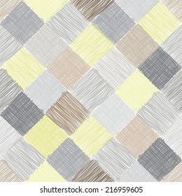 Abstract geometric background. Hand-drawn seamless pattern.