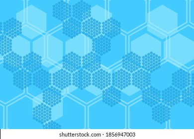 abstract geometric background. hexagon linked in a chain, in a network