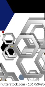 Abstract geometric background with hexagon, middle ages color composition. Vector illustration