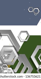 Abstract geometric background with hexagon, middle ages color composition. Vector illustration
