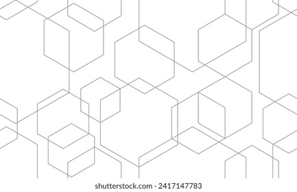 Abstrakter geometrischer Hintergrund mit sechseckigen Formen. Vektorwiederholung von Textur.