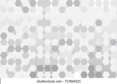 Abstract geometric background with hexagon shapes gray color,Vector illustration
