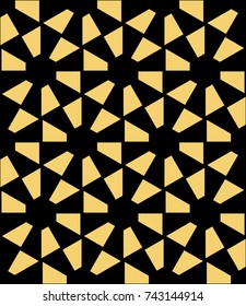 Abstract geometric background. Hexagonal mesh with embedded cells. Vector seamless illustration. Rhythmic repeating pattern. Modern style for geometric templates.Set