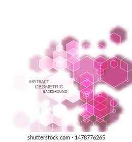 
Abstract geometric background of hexagonal shapes with shadow. Brochure Template