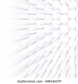 Abstract geometric background, hexagonal vector texture. Big data visualization and communication background. Graphic background social networking. Vector illustration