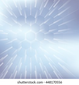 Abstract geometric background, hexagonal vector texture. Big data visualization and communication background. Graphic background social networking. Vector illustration