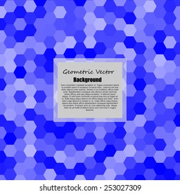 Abstract geometric background with hexagons. 