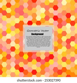 Abstract geometric background with hexagons. 