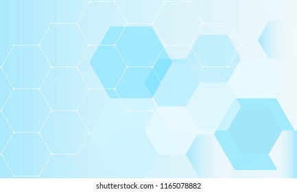 Abstract geometric background with hexagons design. Suitable for medical, science and digital technology pattern.