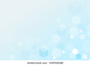 Abstract geometric background. Hexagons design for medical, science and technology, Digital futuristic minimalism.