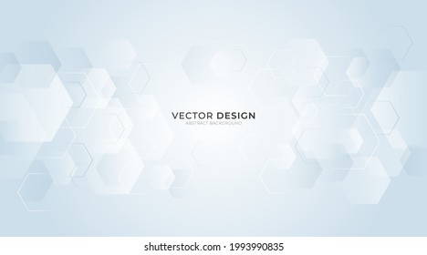 Abstract geometric background. Hexagons design for medical, science and technology. Modern simple geometry. You can use for poster, banner, template, business presentation, cover. Vector illustration