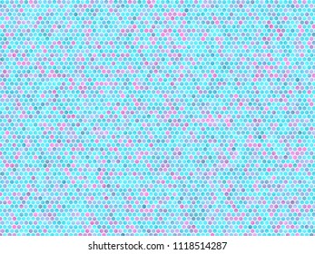 Abstract geometric background with hexagons. Gradients hexagons of pink, green and blue colors. Vector illustration