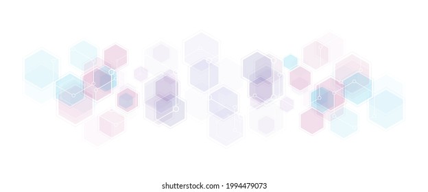 Abstract geometric background with hexagons pattern.The design element for banner 