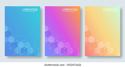 Abstract geometric background with hexagons shape pattern for a business brochure or cover book, page layout, flyer design, and poster template