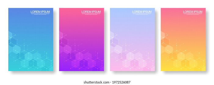 Abstract geometric background with hexagons shape pattern for a business brochure or cover book, page layout, flyer design, and poster template