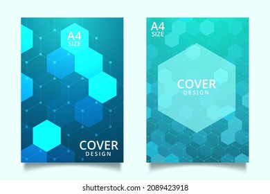 Abstract geometric background with hexagons shape