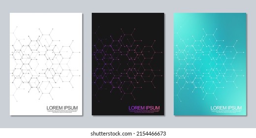 Abstract geometric background with hexagons shape pattern for a business brochure or cover book, page layout, flyer design, and poster template